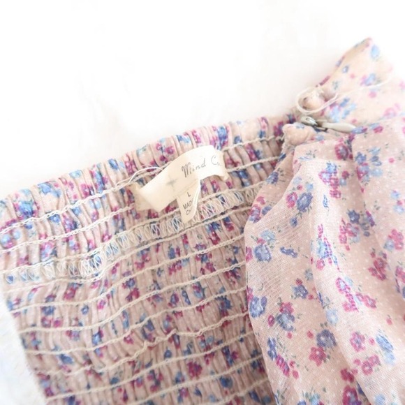 Mind Code Floral Strapless Tiered Mini Dress - Picture 2 of 3